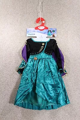 NWT Disney Frozen 2 Queen Anna Dress & Cape Size 4  Dress Up Girls Kids Costume  • $21.95