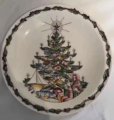 Vintage Vernon Kilns 10.38” Christmas Tree Dinner Plate Excellent Condition • $47