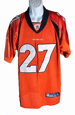 Reebok NFL On Field Denver Broncos Moreno #27 Jersey Orange Size 50 • $22.99