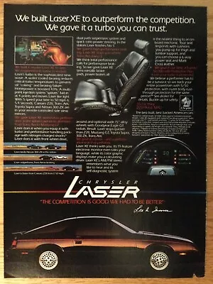 CHRY112 Advertisement 1984 Chrysler Laser XE TURBO • $14.99