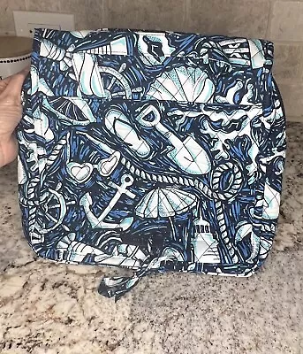 VERA BRADLEY Large Blush And Brush Makeup Case Bag SHORE ENOUGH • $30