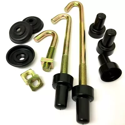 M6 M8 Hook J Bolts + Square Nuts + Spat Washers + Top Hats Zinc Roofing Gutter • £129.13