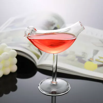 1Pcs Bird Champagne Glass Creative Molecular Smoked Cocktail Goblet Glasses _$y • $10.54