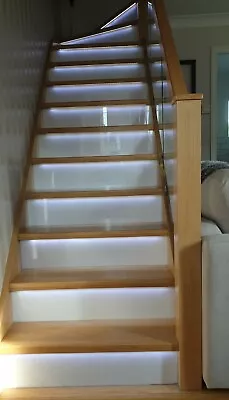 £910.75 • Buy Oak LED Grooved Staircase Steps Cladding System 13 Straight Treads