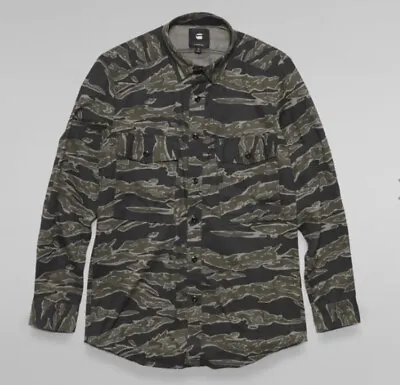 G-Star Raw Men's Type C Long Camo Button Shirt Green Black $90 New • $60