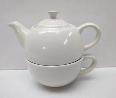 Le Creuset Tea For One Winter White Teapot And Cup New Unused  • £29.99