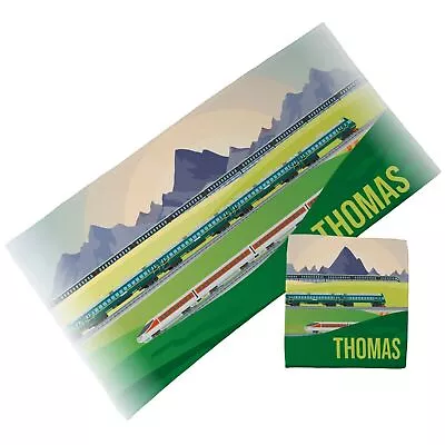 Personalised Children's Towel & Face Cloth Pack - Trains • £18.99