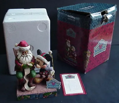 JIM SHORE CHECKING IT TWICE Mickey Mouse Santa Figure Disney Collection #4008063 • $45