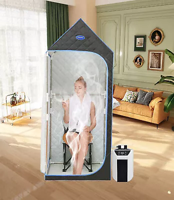Portable Steam Sauna Plus Size Roof Saunas Personal Home Therapy Detox Remote 3L • $249.99