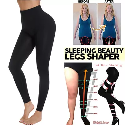 High Waist Tummy Control Leg Shaper Faja Colombiana Slimming Tone Leggings Socks • $15.99