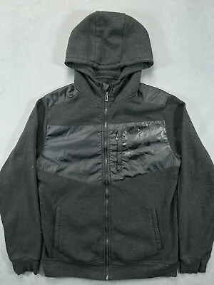 Ecko Unltd Hoodie Jacket Adult L Large Gray Black Spell Out Logo Coat Mens • $23.19