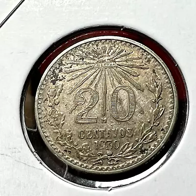 1930 Mexico Silver 20  Centavos Better Date • $17.99