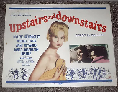 UPSTAIRS AND DOWNSTAIRS Orig 1960 Movie Poster MYLENE DEMONGEOT/MICHAEL CRAIG  • $39.99