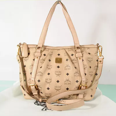 AUTHENTIC MCM Visetos Vintage  Medium Shopper Bag + Dust Cover • $89.99