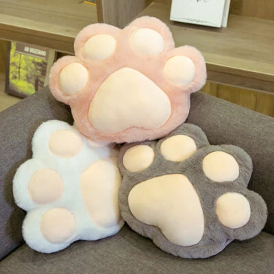 $15.19 • Buy Cute Soft Seat Back Cushion Cat Paw Shape Lazy Sofa Warm Office Chair Pillow Mat