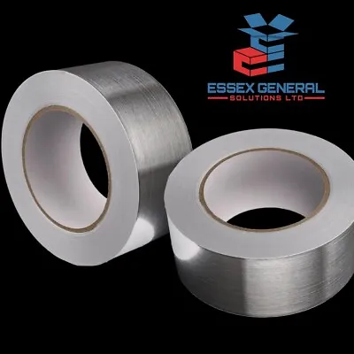 £0.99 • Buy Aluminium/foil Tape 50m Thermal Conductivity Repair Silver Roll Multi-listing