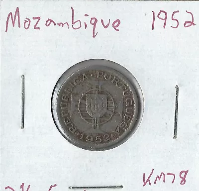 Coin Mozambique (Portuguese) 2 1/2 Escudos 1952 KM78 • $2.29