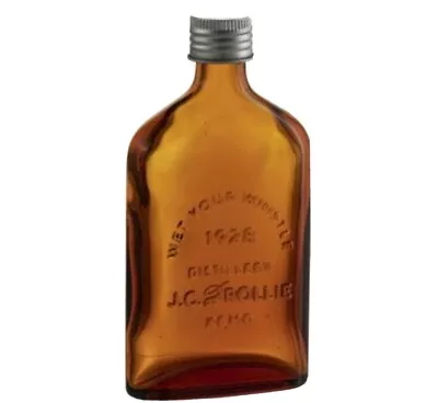 Vintage Prohibition - 4oz  Flask-  Amber Glass Brown  Set Of 2 • $20