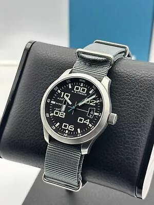 N.B. Yaeger Delta Tendence Pilot Swiss Automatic 40mm Stainless Steel 100m Black • $895