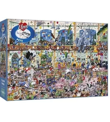 Gibsons I Love Pets 1000 Piece Jigsaw Puzzle Mike Jupp Brand New Sealed • £22.99