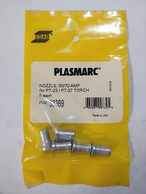 $35 • Buy ESAB 33369 Plasma Tips Nozzle 50Amp PT-23 PT-27 Plasma Cutting Torch 5 Pack
