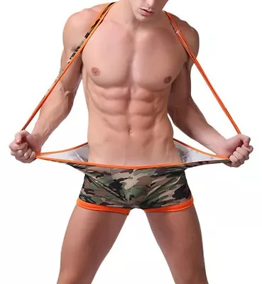 Mens Camouflage Bodywear Wrestling Singlet Struggles Sexy Jockstrap Underwear • $11.99