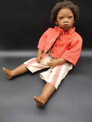 1992 Annette Himstedt Pemba Black African American Barefoot Children Doll • $23