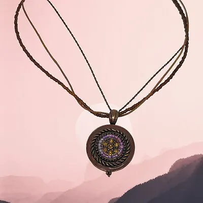 Cookie Lee Brown Layered Mandala Pendant Necklace • $15