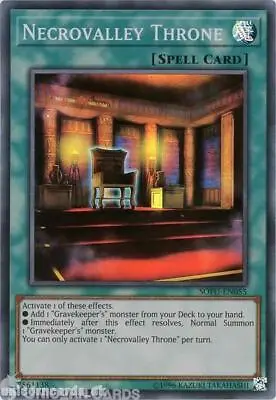 SOFU-EN055 Necrovalley Throne Super Rare UNL Edition Mint YuGiOh Card • £0.99