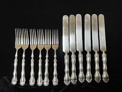 R. Wallace 1835 Silver Plated Knives And Forks (6 Each) • $67.50