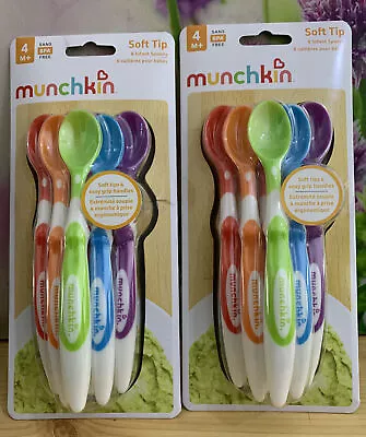 Munchchkin Baby Spoons Soft Tip 6x2 Baby-weaning Feeding Bpa Free  4month+ • £9.99