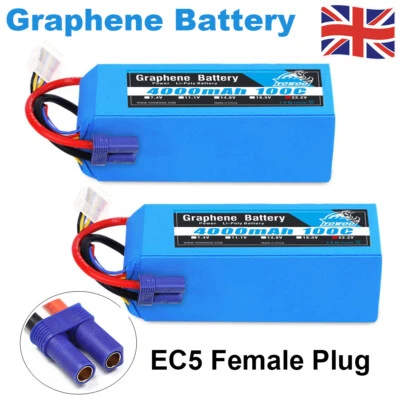 £126.99 • Buy 2pcs Yowoo 6S 4000mAh 22.2V 100C EC5 LiPo Battery For RC Helicopter Drone Boat