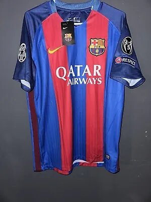 Messi #10 Barcelona 16/17 Champions League Size Large  • $120