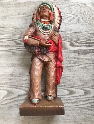 Vintage Native American Indian Figure 14” Universal Statuary Company 1976 • $35