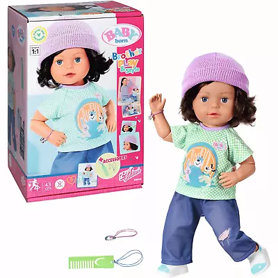 Baby Born Brother Play & Style 43cm Doll Toy For Boys And Girls With Accessories • £38.99