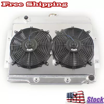 $171 • Buy 3Row Radiator&Fan For 1972-1986 1985 Jeep CJ CJ5 CJ7 V8/Conversion Chevy-Engine
