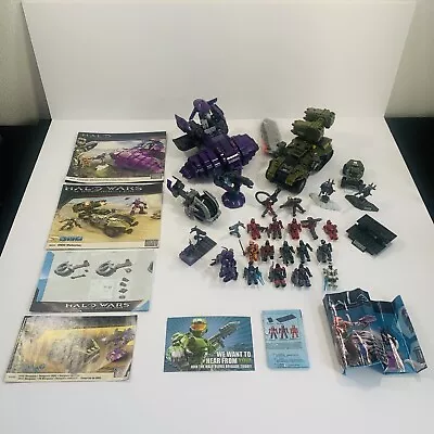 Halo Mega Bloks Lot UNSC Mongoose And Wolverine And Covenant Wraith With Figures • $234.99