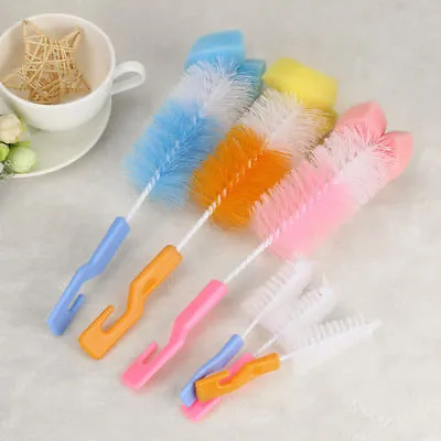 2x Baby Bottle Cup Glass Brush Cleaner Spout Teapot Washing Cleaning Tools Brush • £3.65