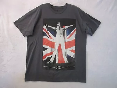 Queen Freddie Mercury T-Shirt Adult Size XL Gray Graphic Print 100% Cotton Top • $17.45