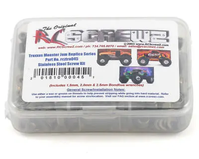 RC Screwz Traxxas Monster Jam Series Stainless Steel Screw Kit [RCZTRA045] • $29.99