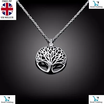 £3.50 • Buy Women's 925 Sterling Silver Tree Of Life Necklace Pendant Earrings Charm Set UK