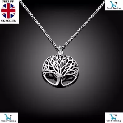 £3.50 • Buy Women's 925 Sterling Silver Tree Of Life Necklace Pendant Earrings Charm Set UK