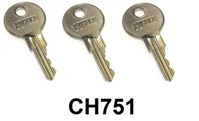 £4.99 • Buy 3 X CH751 Keys For Plant And Fork Trucks Champion, Caterpillar, Hyster, Clarke