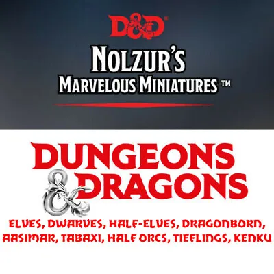 Elf/Dwarf/Halfling/Dragonborn/Warforged/Gnome - D&D Wizkids/Nolzur Miniatures • £4.99