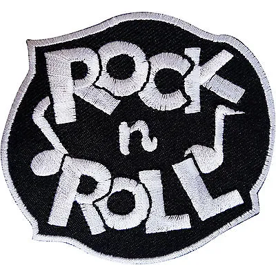 £2.79 • Buy Rock N Roll Embroidered Patch Music Badge Iron On And Sew On Jeans Shirt Clothes