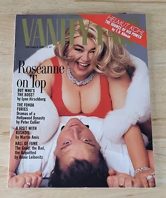 Vtg Vanity Fair Magazine December 1990 Roseanne Barr & Tom Arnold • $4.99