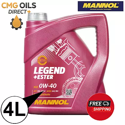 £29.99 • Buy MANNOL 4L VW 502 / 505 0W-40 Fully Synthetic Engine Oil ACEA A3/B3/B4 BMW LL-01