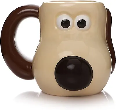 Aardman Wallace And Gromit -  Gromit Shaped Mug MUGDAA01 Brown • £14.99