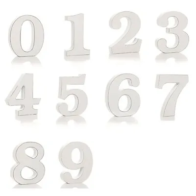 Wooden Numbers Birthday SHabby Chic White Washed Numbers Celebration • £3.49