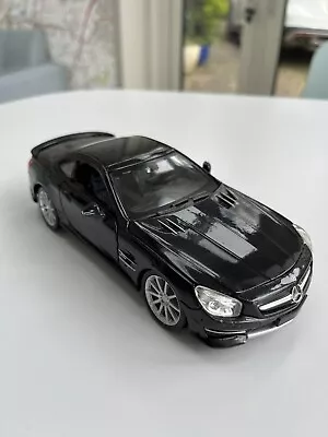 Mercedes SL65 AMG Black Burago 1:24 Diecast Scale Model (no Box) • £3.20